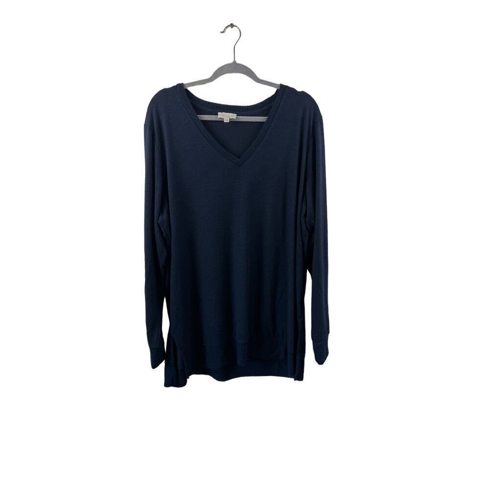 Lucky Brand Women's Long Sleeve Blue Sweater XXL